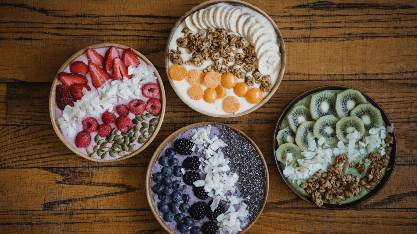 Fruits and oatmeal