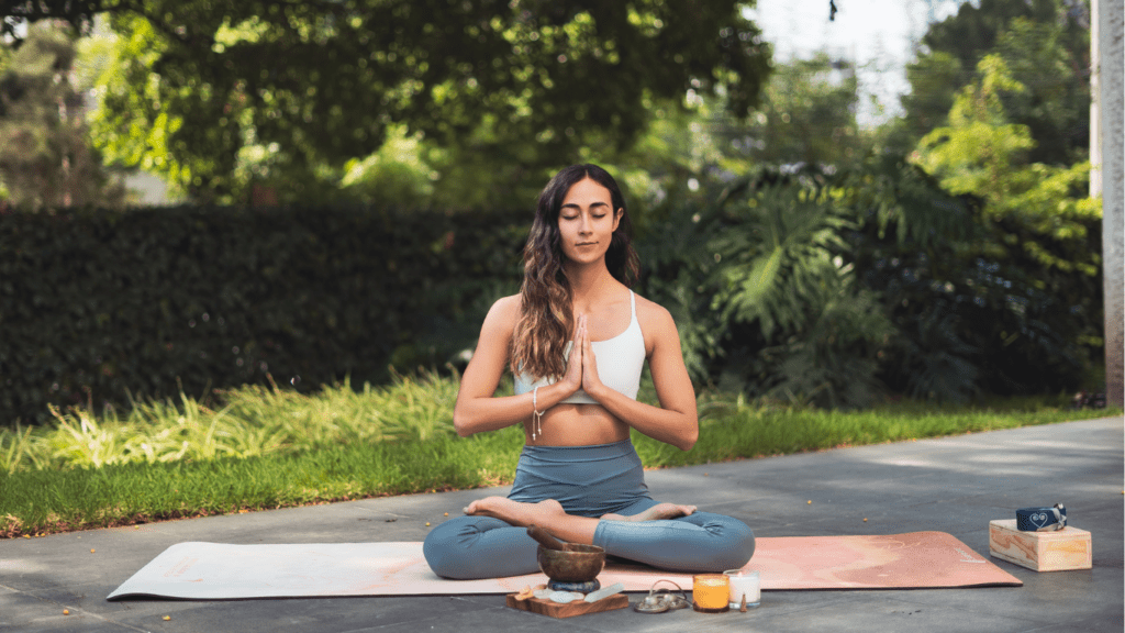 Woman Meditating outdoor